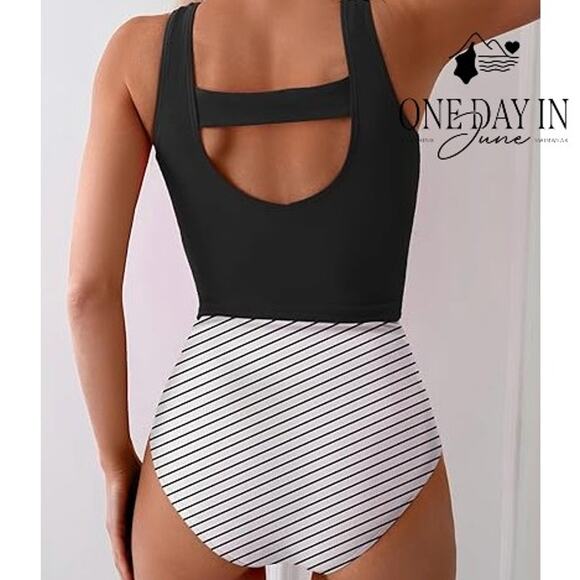 Eomenie High Waist Crop Bikini Swimsuit Size XL - Picture 2 of 7